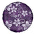 Plumeria Floral Tapa Pattern Amethyst Purple Spare Tire Cover