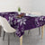 Plumeria Floral Tapa Pattern Amethyst Purple Tablecloth