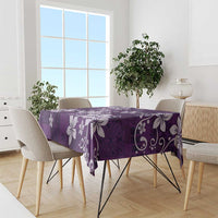 Plumeria Floral Tapa Pattern Amethyst Purple Tablecloth LT01 - Polynesian Pride