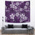 Plumeria Floral Tapa Pattern Amethyst Purple Tapestry