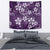 Plumeria Floral Tapa Pattern Amethyst Purple Tapestry