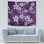 Plumeria Floral Tapa Pattern Amethyst Purple Tapestry