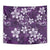 Plumeria Floral Tapa Pattern Amethyst Purple Tapestry