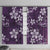 Plumeria Floral Tapa Pattern Amethyst Purple Window Curtain