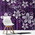 Plumeria Floral Tapa Pattern Amethyst Purple Window Curtain