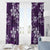 Plumeria Floral Tapa Pattern Amethyst Purple Window Curtain