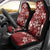 Plumeria Floral Tapa Pattern Oxblood Red Car Seat Cover