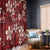 Plumeria Floral Tapa Pattern Oxblood Red Window Curtain