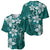 Plumeria Floral Tapa Pattern Crystal Teal Baseball Jersey