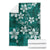 Plumeria Floral Tapa Pattern Crystal Teal Blanket