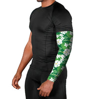 Green Hawaiian Hibiscus Monstera Arm Sleeves Grunge Stylized LT01 - Polynesian Pride