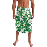 Green Hawaiian Hibiscus Monstera Lavalava Grunge Stylized
