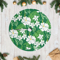 Green Hawaiian Hibiscus Monstera Tree Skirt Grunge Stylized LT01 Casual Green - Polynesian Pride