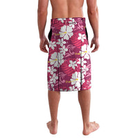 Pink Hawaiian Hibiscus Monstera Lavalava Grunge Stylized LT01 - Polynesian Pride