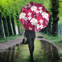 Pink Hawaiian Hibiscus Monstera Umbrella Grunge Stylized