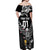 Custom New Zealand Silver Fern Rugby Off Shoulder Maxi Dress Aotearoa Champion 2023 World Cup LT01 - Polynesian Pride