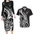 New Zealand Waitangi Day Couples Matching Long Sleeve Bodycon Dress and Hawaiian Shirt Aotearoa Te Tiriti O Waitangi Kiwi Black Version LT01 Black - Polynesian Pride