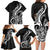 New Zealand Waitangi Day Family Matching Long Sleeve Bodycon Dress and Hawaiian Shirt Aotearoa Te Tiriti O Waitangi Kiwi Black Version LT01 - Polynesian Pride