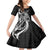 New Zealand Waitangi Day Family Matching Mermaid Dress and Hawaiian Shirt Aotearoa Te Tiriti O Waitangi Kiwi Black Version LT01 Daughter's Dress Black - Polynesian Pride