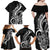 New Zealand Waitangi Day Family Matching Off Shoulder Maxi Dress and Hawaiian Shirt Aotearoa Te Tiriti O Waitangi Kiwi Black Version LT01 - Polynesian Pride