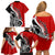 New Zealand Waitangi Day Family Matching Off Shoulder Short Dress and Hawaiian Shirt Aotearoa Te Tiriti O Waitangi Kiwi Red Version LT01 - Polynesian Pride