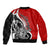 New Zealand Waitangi Day Sleeve Zip Bomber Jacket Aotearoa Te Tiriti O Waitangi Kiwi Red Version LT01 - Polynesian Pride