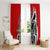 New Zealand Waitangi Day Window Curtain Aotearoa Te Tiriti O Waitangi Kiwi Red Version LT01 - Polynesian Pride