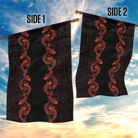 Hawaii Japan Koi Fish Red Garden Flag Tapa Pattern LT01 - Polynesian Pride