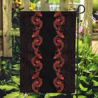 Hawaii Japan Koi Fish Red Garden Flag Tapa Pattern LT01 Garden Flag Red - Polynesian Pride