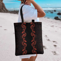 Hawaii Japan Koi Fish Red Tote Bag Tapa Pattern LT01 - Polynesian Pride