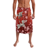 Hawaii Japan Cranes Sakura Flower Red Lavalava Japan Heritage Spirit LT01 Red - Polynesian Pride