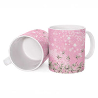 Cranes Sakura Floral Pink Pastel Ceramic Mug Hawaii Japan Culture LT01 - Polynesian Pride