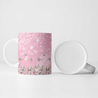 Cranes Sakura Floral Pink Pastel Ceramic Mug Hawaii Japan Culture LT01 - Polynesian Pride