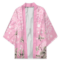 Cranes Sakura Floral Pink Pastel Kimono Hawaii Japan Culture LT01 Unisex Pink - Polynesian Pride