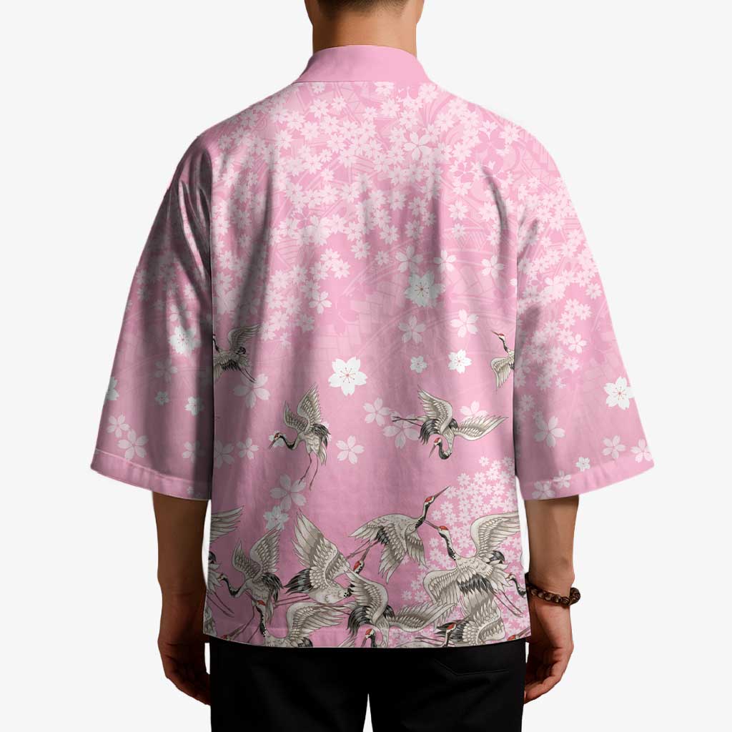 Cranes Sakura Floral Pink Pastel Kimono Hawaii Japan Culture LT01 - Polynesian Pride