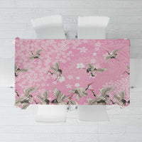 Cranes Sakura Floral Pink Pastel Tablecloth Hawaii Japan Culture LT01 Pink - Polynesian Pride