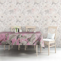 Cranes Sakura Floral Pink Pastel Tablecloth Hawaii Japan Culture LT01 - Polynesian Pride