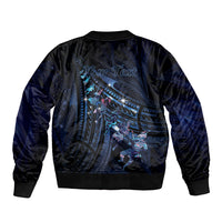 Personalised Matariki Paua Shell New Zealand Bomber Jacket Haka Dance At The Starry Night LT01 - Polynesian Pride