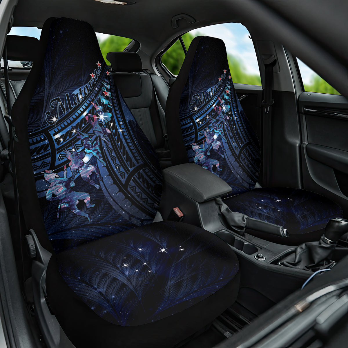 Matariki Paua Shell New Zealand Car Seat Cover Haka Dance At The Starry Night