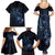 Personalised Matariki Paua Shell New Zealand Family Matching Summer Maxi Dress and Hawaiian Shirt Haka Dance At The Starry Night