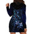 Personalised Matariki Paua Shell New Zealand Hoodie Dress Haka Dance At The Starry Night