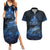 Personalised Matariki Kiwi Couples Matching Summer Maxi Dress and Hawaiian Shirt Silver Fern