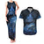 Personalised Matariki Kiwi Couples Matching Tank Maxi Dress and Hawaiian Shirt Silver Fern