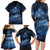 Personalised Matariki Kiwi Family Matching Long Sleeve Bodycon Dress and Hawaiian Shirt Silver Fern