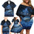 Personalised Matariki Kiwi Family Matching Off Shoulder Short Dress and Hawaiian Shirt Silver Fern