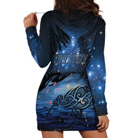 Personalised Matariki Kiwi Hoodie Dress Silver Fern LT01 - Polynesian Pride