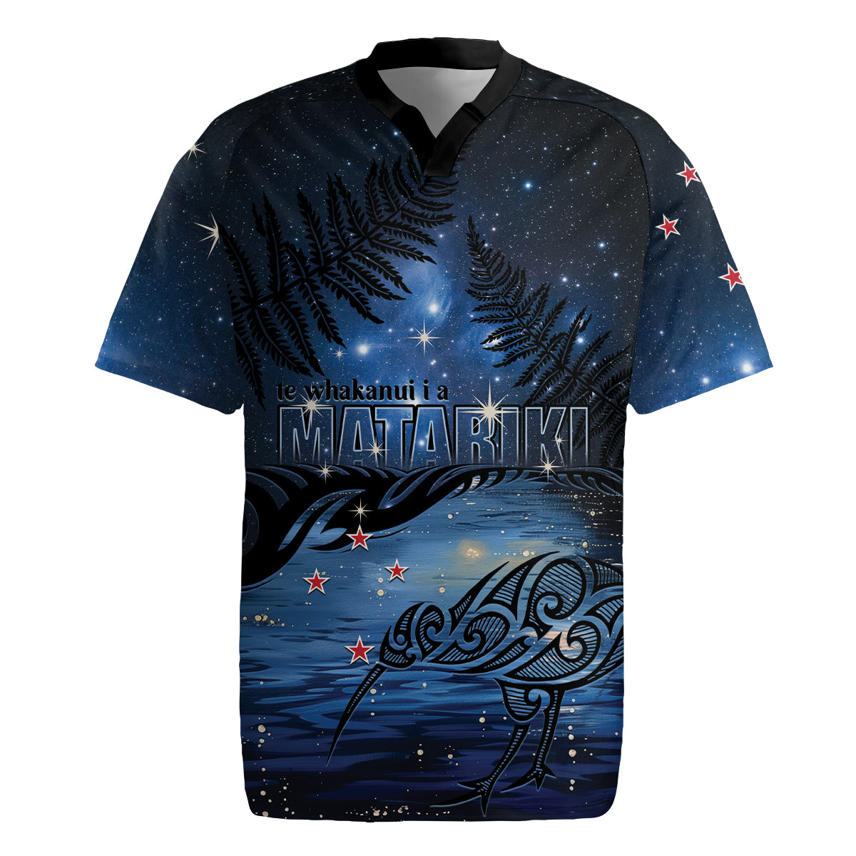 Personalised Matariki Kiwi Rugby Jersey Silver Fern