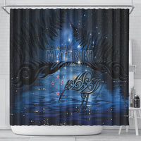 Matariki Kiwi Shower Curtain Silver Fern LT01 - Polynesian Pride