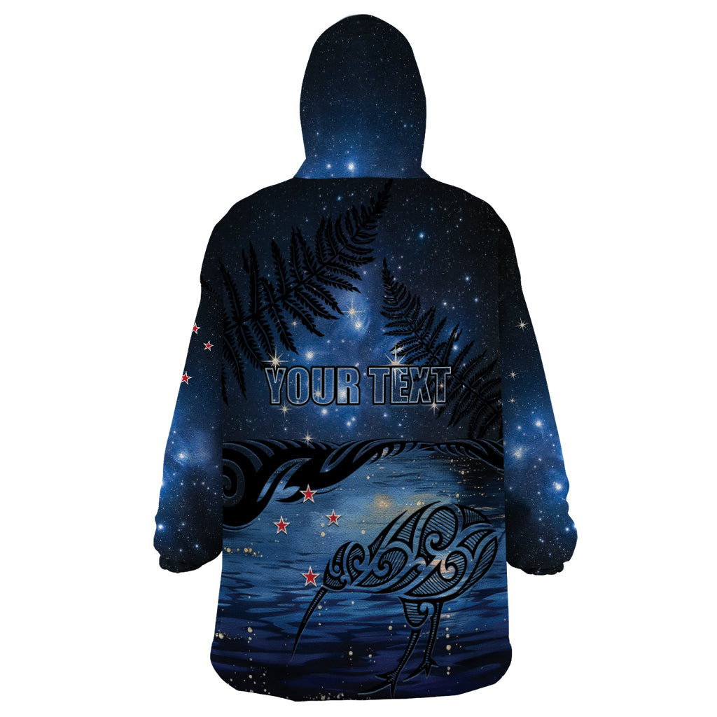 Personalised Matariki Kiwi Wearable Blanket Hoodie Silver Fern LT01 - Polynesian Pride