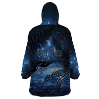 Personalised Matariki Kiwi Wearable Blanket Hoodie Silver Fern LT01 - Polynesian Pride